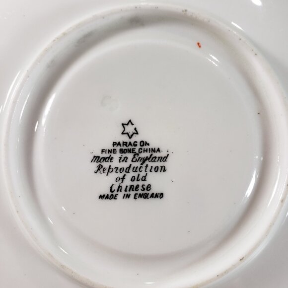Paragon RARE “Reproduction of Old Chinese” Teacup & Saucer Duo circa 1920-1932 - Picture 4 of 11